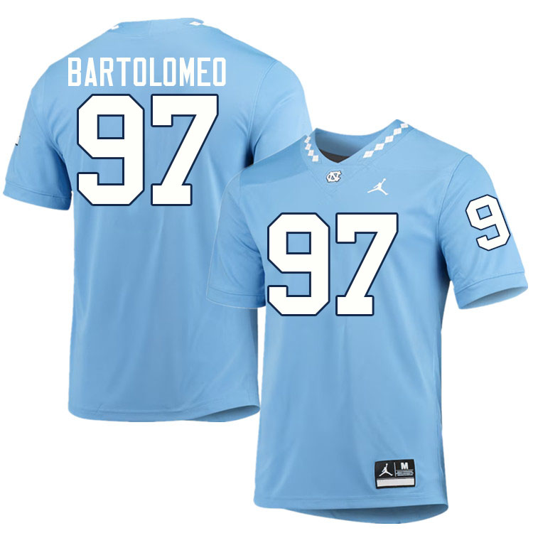 #97 Guytano Bartolomeo North Carolina Tar Heels College Football Jersey Stitched-Carolina Blue